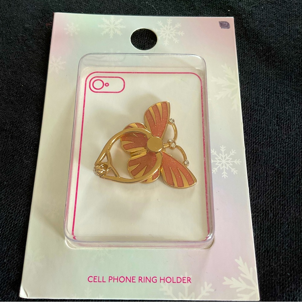 New Cell Phone Butterfly Ring Holder